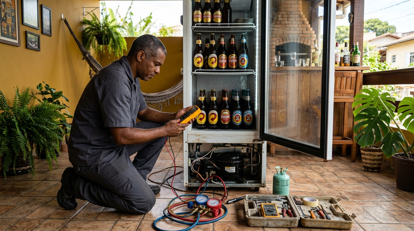 Conserto de placa eletrônica de cervejeira em Itajaí‑SC