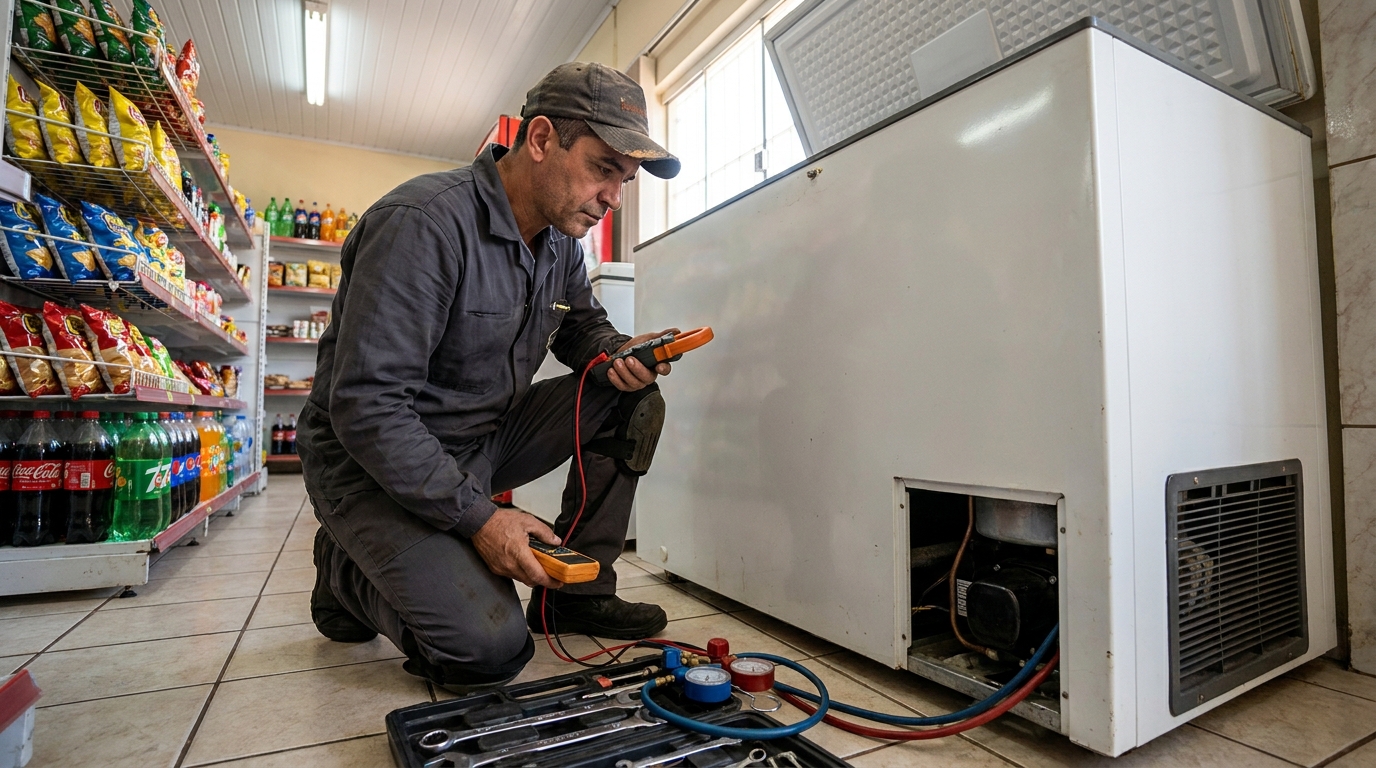 Conserto de placa eletrônica de freezer em Itajaí‑SC